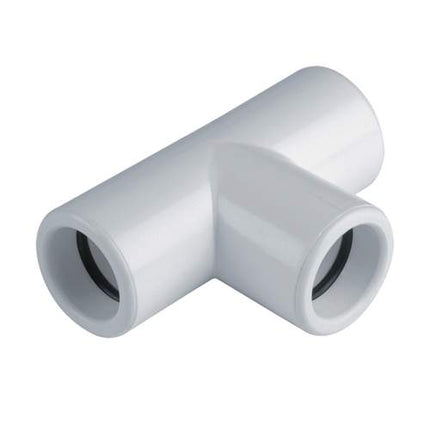 Witte PVC T-stuk 90° 32mm